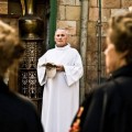 french benedicts procession jerusalem old city muslim quarter christians