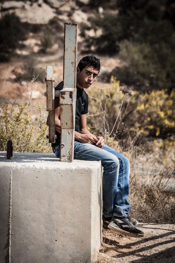 IDF soldiers block the way for Palstinian Olive farmers in the West Bank, October 2012 (6)