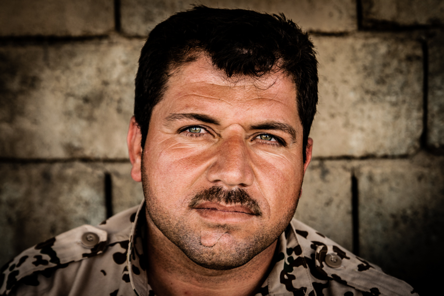 Portrait of a Kurdish Peshmerga who fought 2003 in Operation "Enduring Freedom" 