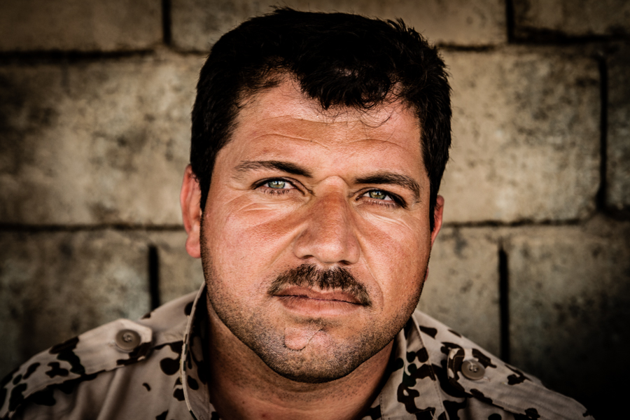 Portrait of a Kurdish Peshmerga who fought 2003 in Operation "Enduring Freedom"